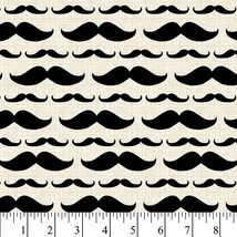 David Textiles Paris Mustache Stripe Cotton 36 X 44-Inch Precut Sewing Fabric - £12.66 GBP