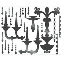 Lot 26 Studio Adhesive Reflections Wall Décor, Mirror Chandelier - £11.70 GBP