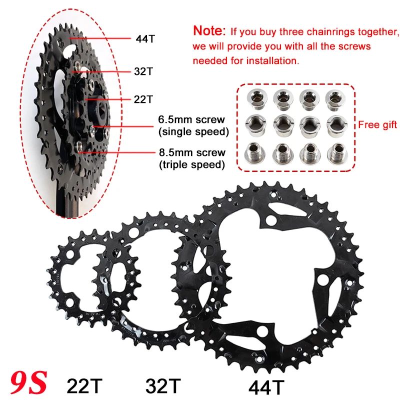 27S 30S MTB Chainwheel 104/64BCD Bicycle Chainring 22T 24T 32T 42T 44T Single/tr - £100.34 GBP