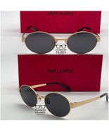 Saint Laurent SL692 001 Sunglasses Shiny Gold/Grey 56-19-145 New Authentic - $4,967.58 MXN