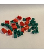 Vintage 1974 Monopoly Replacements Houses And Hotels Plastic Game Pieces - £6.07 GBP