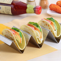 Stainless Steel Restaurant-Style Taco Holder Rack - £12.79 GBP