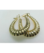 GOLD VERMEIL HOOP EARRINGS - FREE SHIPPING - £23.98 GBP