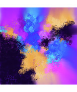 Kindness With Color - Yellow-Orange Blue Violet Abstract - $110.69 CAD