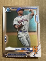 2021 Bowman Chrome Prospect Isaiah Greene #BCP-62 New York Mets - £1.55 GBP