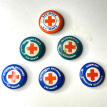 Red Cross Swimming Level 6 Vtg Pinback Button Lot Advanced Beginner Inte... - $35.75