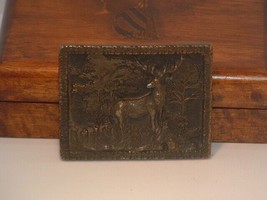 Pre-Owned Vintage Men’s Adezy Brass Deer Scenic Belt Buckle  - £18.77 GBP