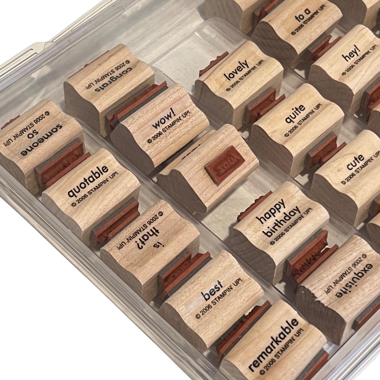 Stampin Up! Amazing To Zany Rubber Stamp Set 2006 Wood-Mounted Words Item image 2