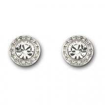 Authentic Swarovski Angelic Stud Earrings, Rhodium - £46.82 GBP