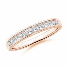 ANGARA Round Natural Diamond Wedding Band in in 14K Gold (Grade-HSI2, 0.39 Ctw) - £653.83 GBP