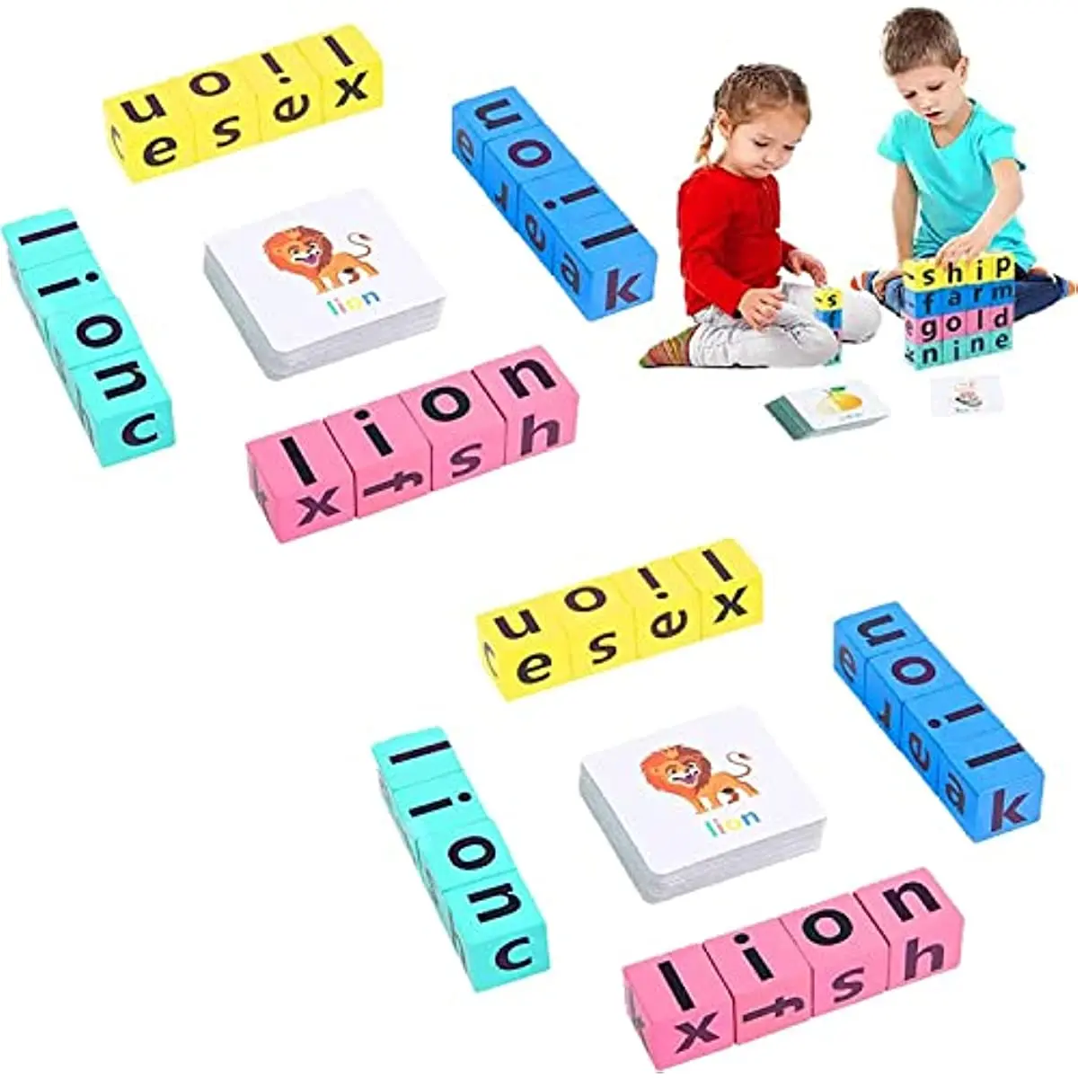 English Letter Spelling Block Game Early Educational Puzzle Game for Kids - £7.71 GBP+