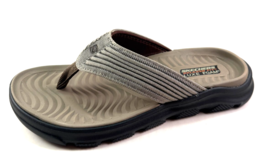 Skechers 205107 Light Brown Men&#39;s Relaxed Fit Luxe Foam Thong Flip Flop ... - $1,125.26 MXN