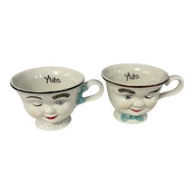 1996 Baileys Irish Cream Winking Face Mugs Pair – Limited Edition Advert... - $30.60