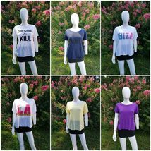 Juicy couture Y2K old stock L.A./dress to kill/stripe jersey T shirts tops - $21.04+