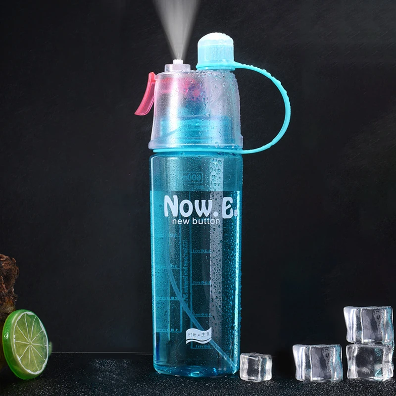 600Ml  Water Bottle Spray Cool Summer Water Bottle Portable Climbing Outdoor Bic - $113.37