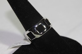 Ring (new) SILVER WIDE BAND SQUARE CUT OUTS - SIZE 11 - PARK LANE - £11.81 GBP