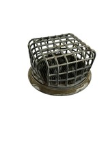 Vintage Metal Flower Frog Cage 5&quot; Across Bottom Needles Pins Sharp Spiked - £22.57 GBP