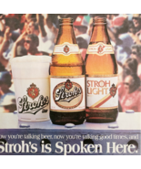 1986 Stroh&#39;s Beer Regular And Light Advertisement Brewery Vintage DWF24 - €21,45 EUR