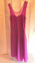 Express Womens Sz 0 Skirt Purple Lined Dress Tank Summer Above Knee Side... - $10.89
