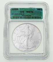 2004 American Silver Eagle Selected By ICG Like MS-70! Perfect Strike-
show o... - £108.67 GBP