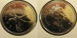 2001 P Canada 25 Cent Caribou Quarter Proof Like - $3.72