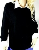 Classy Black Sweater (Evergreen) and White Shirt (Nino Cerruti) Combo - £58.25 GBP