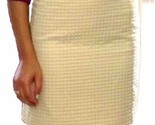 LOFT Beige &amp; Bright Yellow Polka Dot A-line Mini Pencil Skirt Size 4 - £11.83 GBP