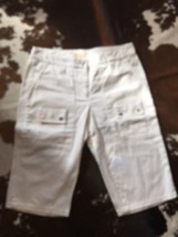 NWOT Michael by Michael Kors White Cotton Twill  Bermuda Shorts SZ 2 Golf - $44.55