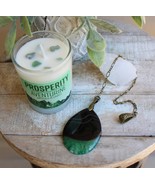 Prosperity Candle and Green/Black Agate Stone Meditation Set #10 - $1,120.02 MXN