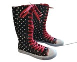 Disney Black White Polka Dot Minnie Mouse High Tops Girls Sz 6 Sneakers ... - £11.38 GBP