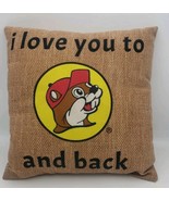 I Love You to Buc-ee&#39;s and Back Pillow Throw 11&quot; X 11&quot; Beaver 2 Sided Un... - €13,58 EUR