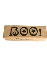 Craft Smart Rubber Stamp Boo Halloween Holiday Spooky Word Sentiment Car... - £3.13 GBP