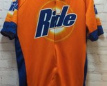 Ride Falcon Men&#39;s Full Zip Cycling Jersey Orange blue XL FLAWS READ - $9.89