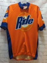 Ride Falcon Men&#39;s Full Zip Cycling Jersey Orange blue XL FLAWS READ - $9.89