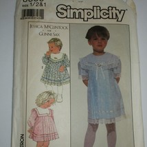 Vintage Simplicity Sewing Pattern, Girls Size1/2 and 1, pleated dress - £4.11 GBP