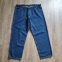 New RK Brand Work Wear Tapered Leg Denim Dark Blue Jeans ~ Sz 42W 32L - £17.62 GBP