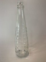 Vintage Owens Illinois 1939 Clear Glass Bottle With Quilted Ribbed Pattern Food - $4.88