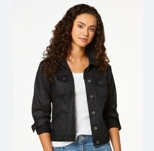Cato Cropped Denim Jean Jacket Large Buttons Women&#39;s Size Small - £12.60 GBP
