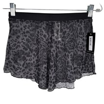 Bloch Ladies Janise Animal Print Mesh Pull On Skirt M Black Gray New - $471.03 MXN