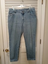 Lee Original Mom Jeans Size 16WP  Denim High Rise Tapered Leg Vintage US... - £11.28 GBP