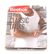 Reebok White Classic Ribbed Tank Underwear 3 in Package New in Package M... - $29.69