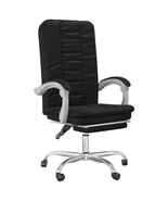 vidaXL Reclining Office Chair Black Faux Leather - $2,756.60 MXN