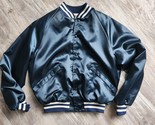 King Louie Jacket Mens L Libbey Blue Satin Bomber Varsity Snap USA Made ... - $47.41