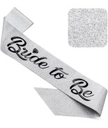 &#39;Bride to Be&#39; Sash for Bachelorette Party - Bridal Shower Silver Glitter... - $11.87