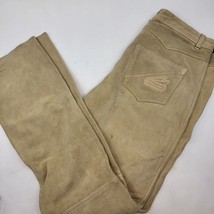 Vintage HeinGericke Leather Suede Pants Size 12 Outdoor Work Pants Heavy Duty - £64.80 GBP