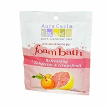 NEW Aura Cacia Aromatherapy Bath Foam Tangerine Grapefruit 2.5 Oz - £6.16 GBP