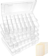 QUEFE 4 Packs 24 Grids Bead Organizer and Storage with 8 Sheets of Label... - $345.31 MXN