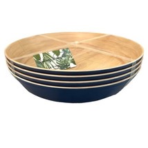 Tommy Bahama Navy Blue Bowl Set Melamine Set Of Four 9 In NEW - £33.60 GBP