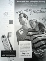 Squibb Dental Cream Magazine Advertisement Art 1947 - £7.02 GBP