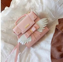 Lolita Wings Bow Girl&#39;s Shoulder Bag Crossbody  Bag for Women Pink Purses and Ha - £54.32 GBP